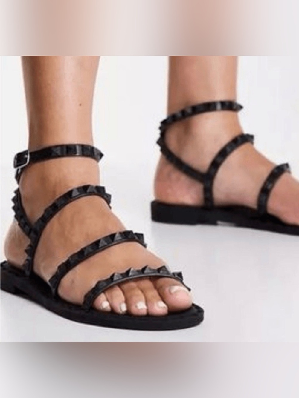 Steve Madden Studded Black Strappy Women's Sandals❤️LIKE NEW❤️